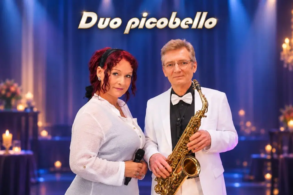 Duo picobello mit Sängerin und Saxophonist – Live-Musik zur Silvesterfeier 2026 im Goldenen Pflug Ludwigsburg